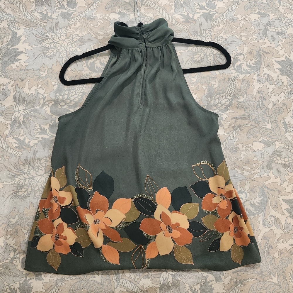 Floral Halter Neck Tank Petite Small